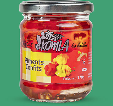 Piments confits - KOMLA, Le goût des Antilles