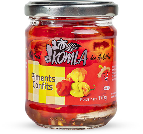 Piments confits - KOMLA, Le goût des Antilles