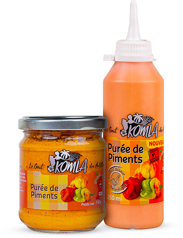 Purée de piments forts - KOMLA, Le goût des Antilles